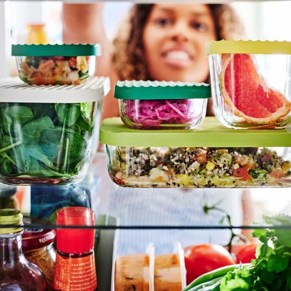 IKEA Food Storage Containers Set of 5 with Lids – Clear Multicolor Reusable